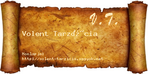 Volent Tarzícia névjegykártya